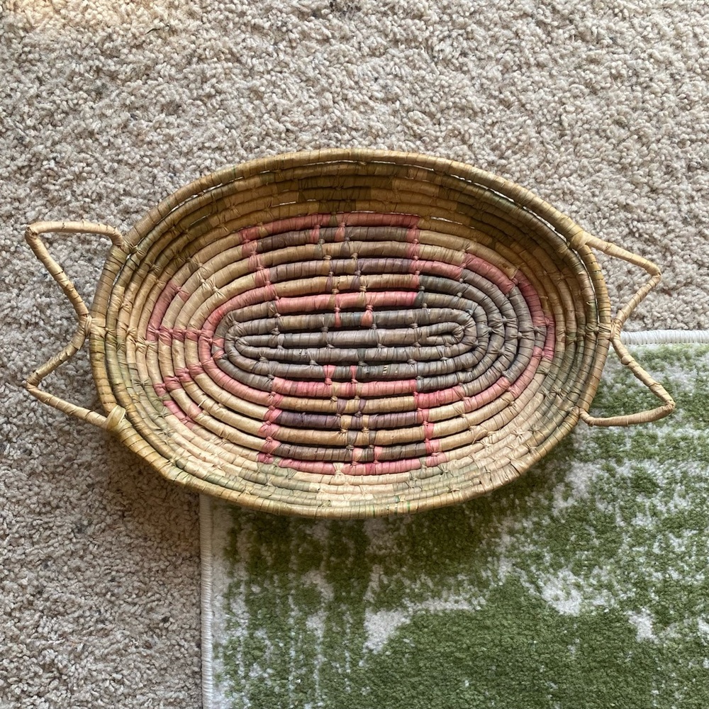 Vintage Boho Coil Basket